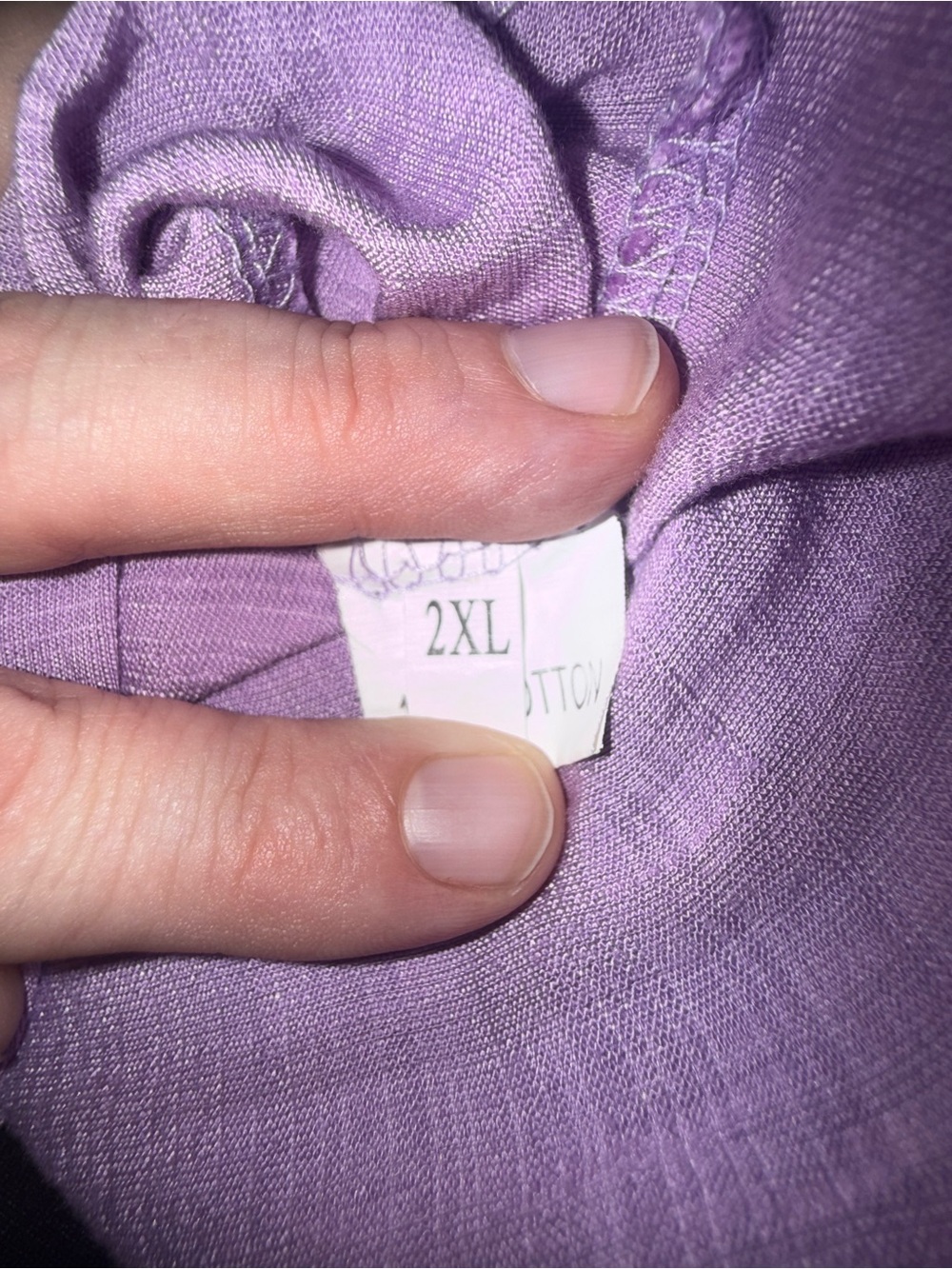 Light Purple Embroidered Blouse β Unbranded Top | (pit to pit): 21β - Picture 6 of 6